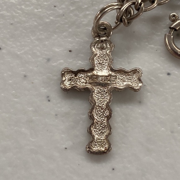 Sterling Silver Charm Bracelet With Three Charms Included - Picture 10 of 15